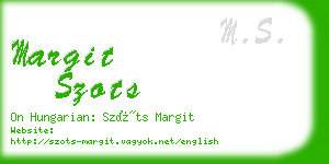 margit szots business card